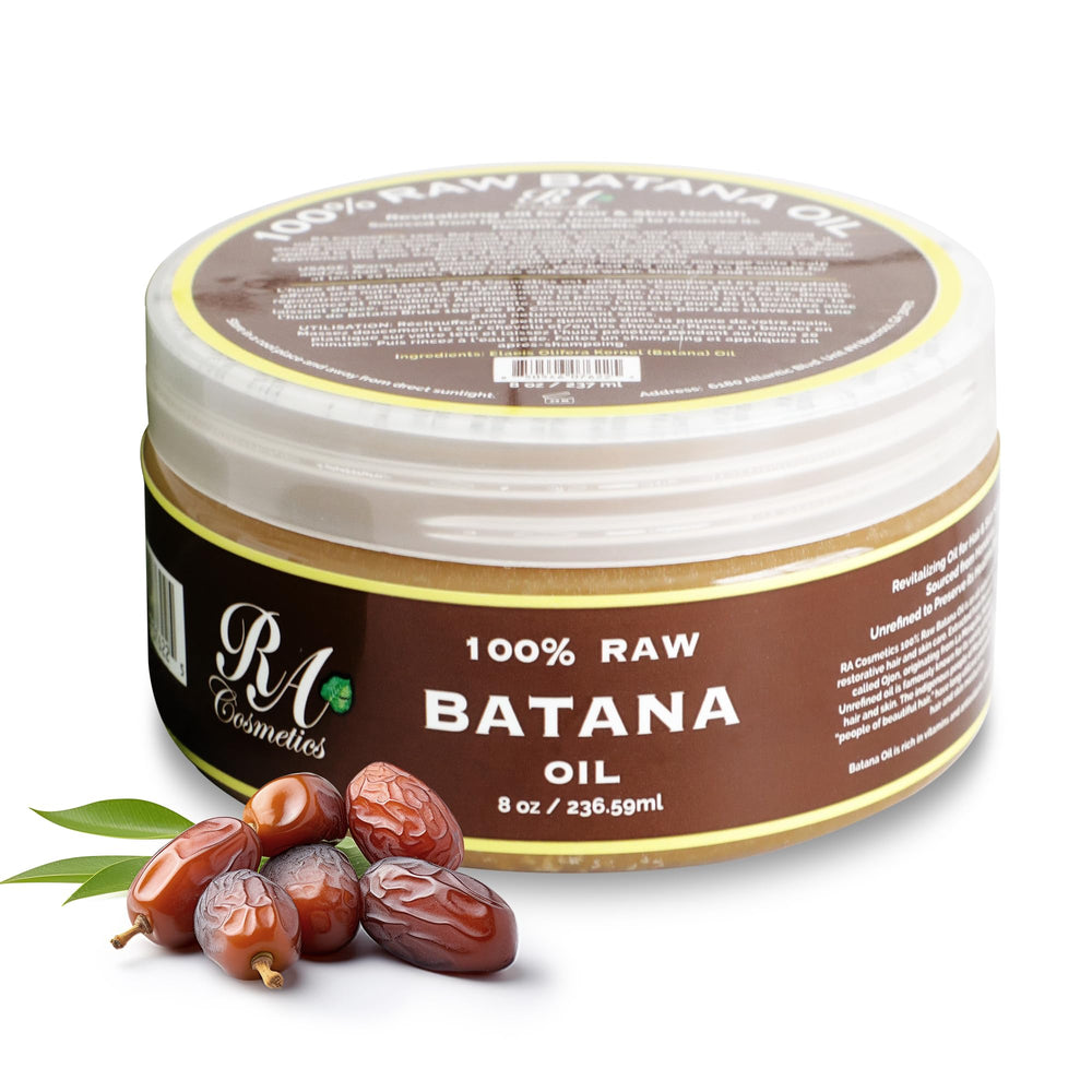 RA COSMETICS Batana Oil 8oz bottle for natural hair nourishment and growth support