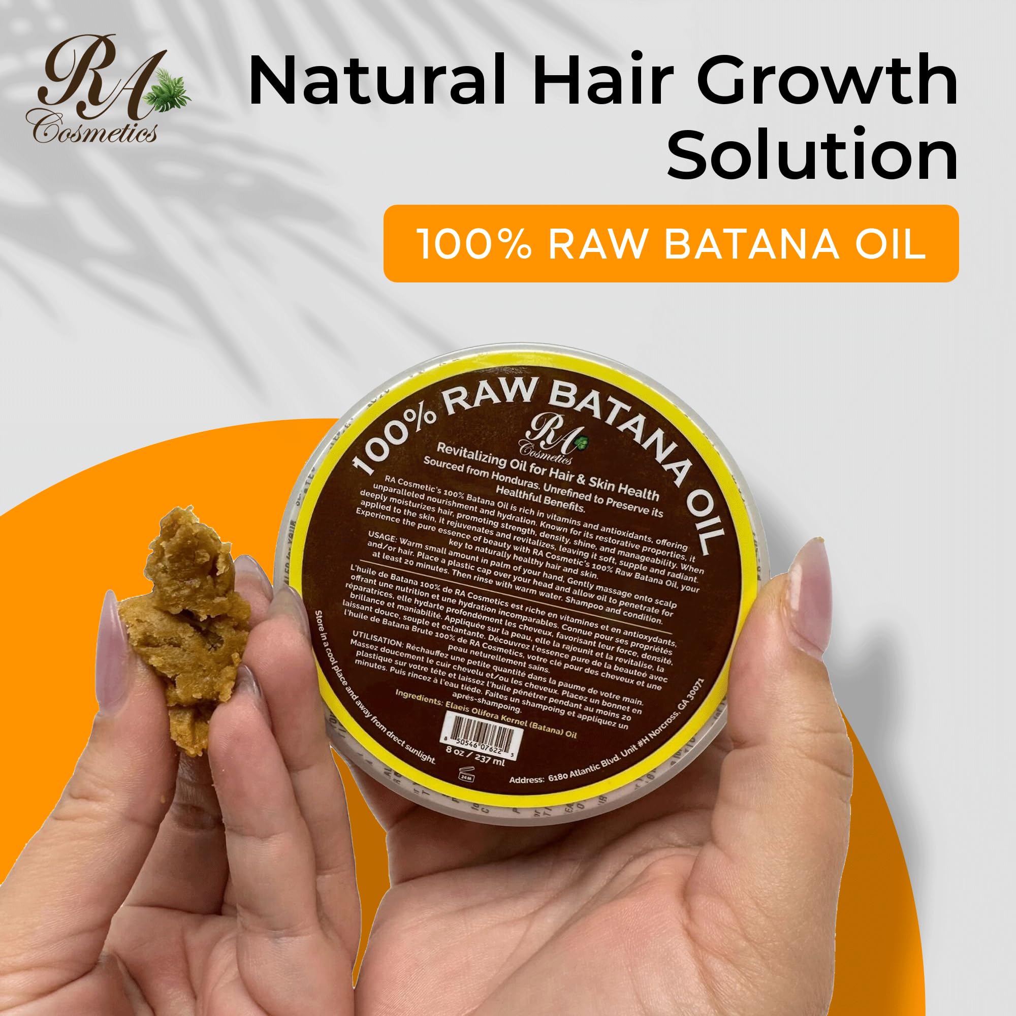 RA COSMETICS Batana Oil application on the scalp for moisture and shine.