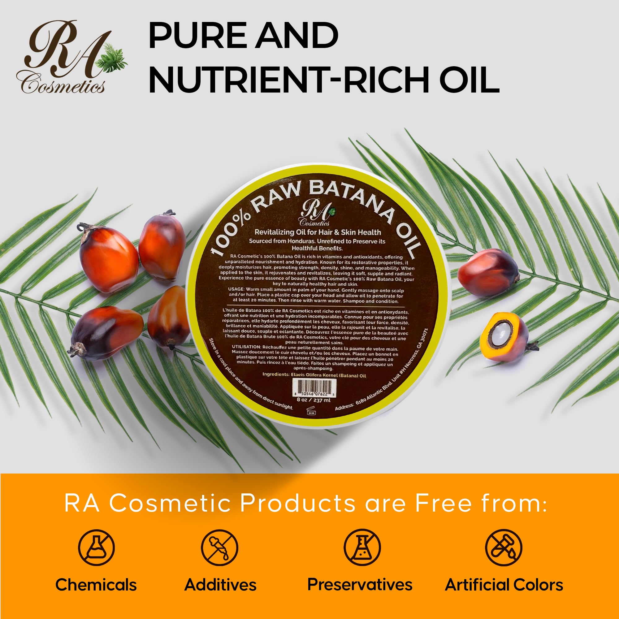 RA COSMETICS Batana Oil provides color protection for hair color retention
