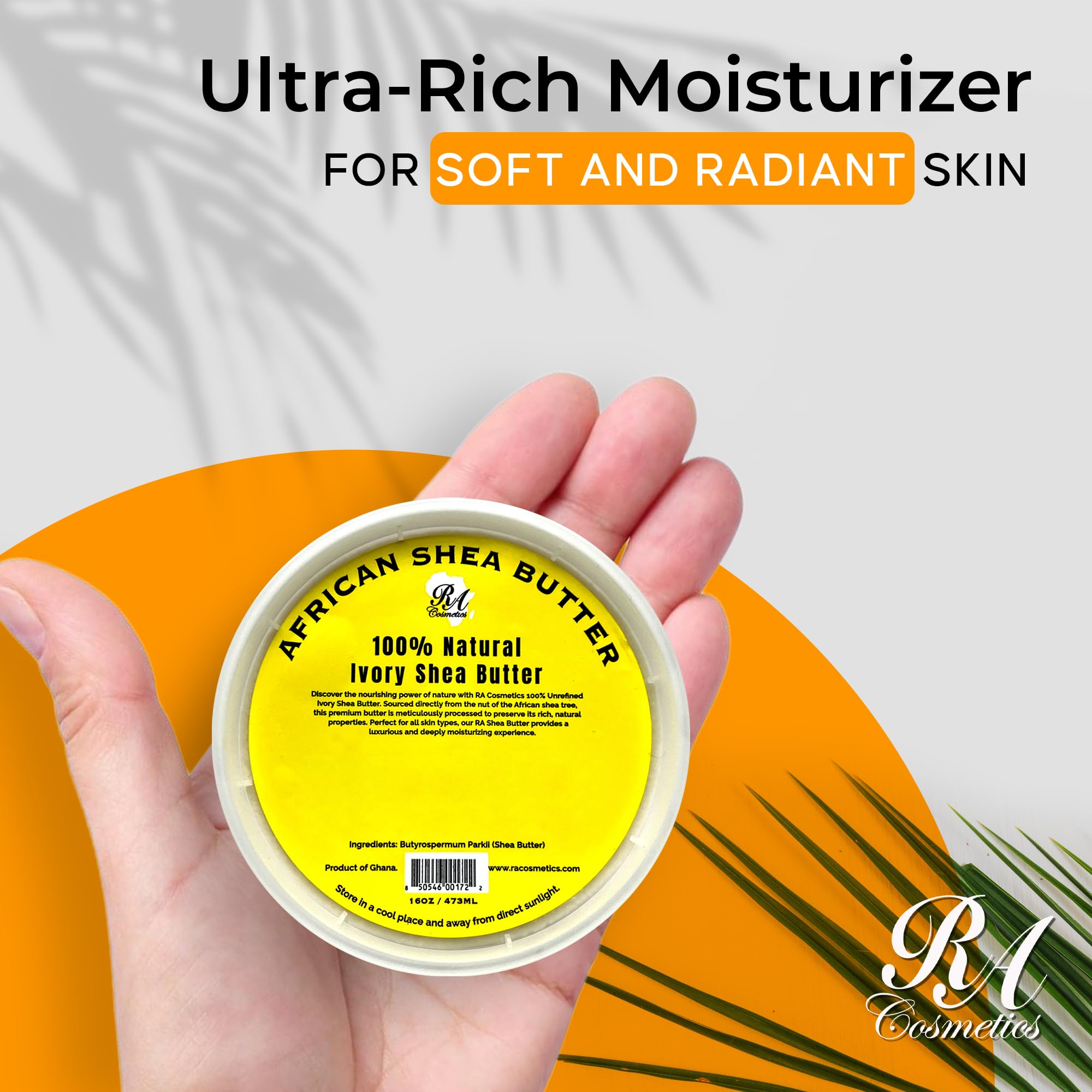 Textura batida de RA COSMETICS facilita la aplicación en piel y cabello.