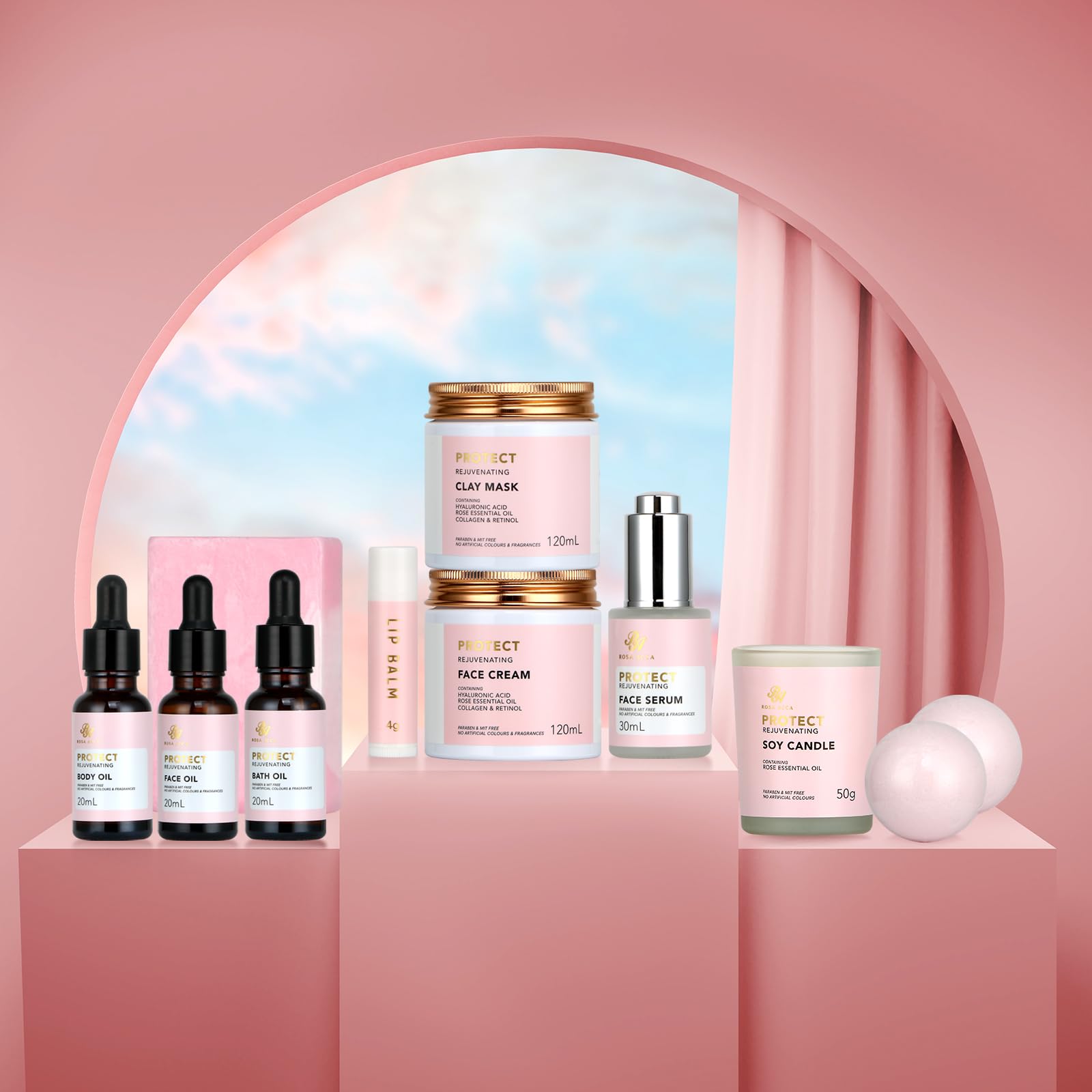 RA ROSA ACCA handmade soap and rose lipstick set for daily care