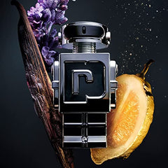 Rabanne Phantom lavender and vanilla notes suggested by creamy bottle aesthetics.