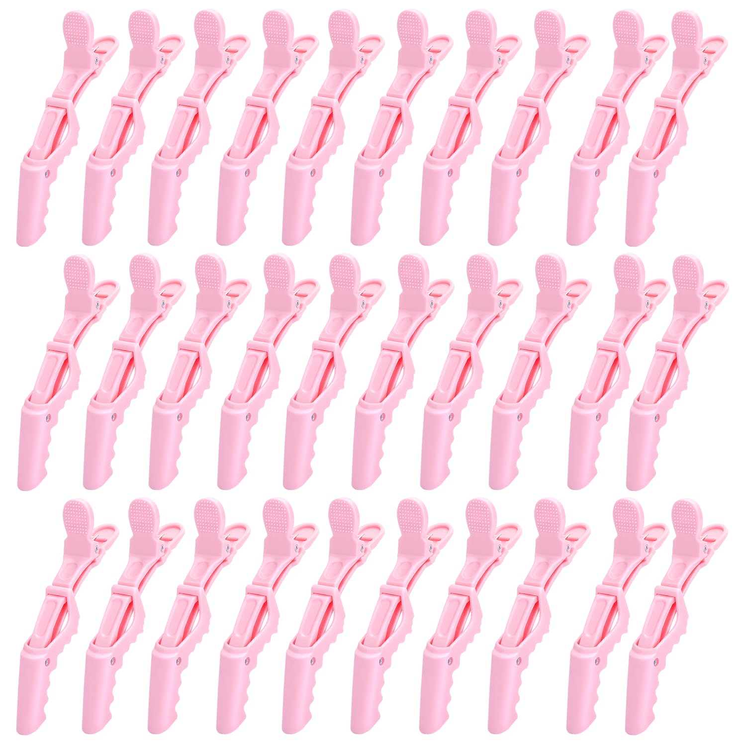 Rabetly alligator hair clip set of 30 pink clips for secure styling