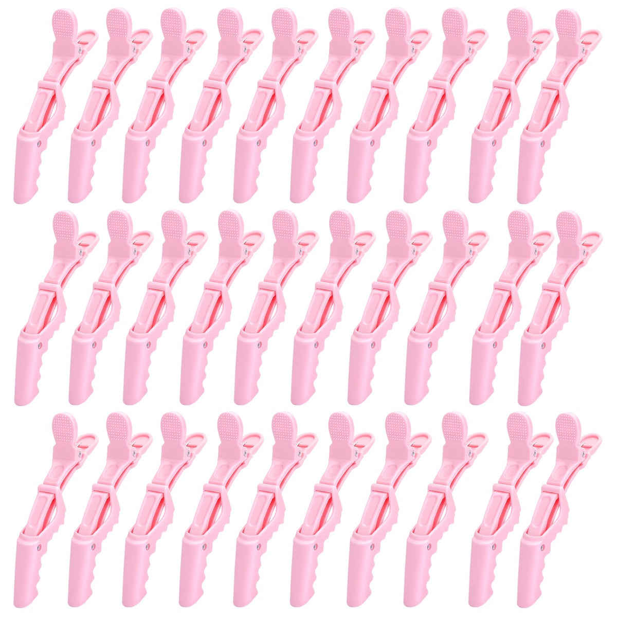 Rabetly alligator hair clip set of 30 pink clips for secure styling