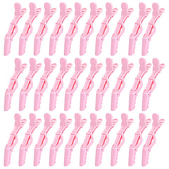 Rabetly alligator hair clip set of 30 pink clips for secure styling