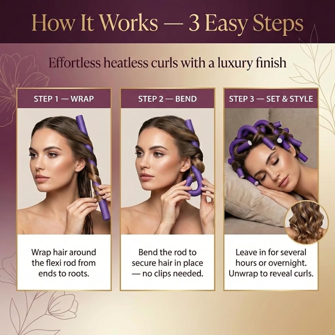 Travel-ready set in compact case by Rachel Roy Flexi Rods