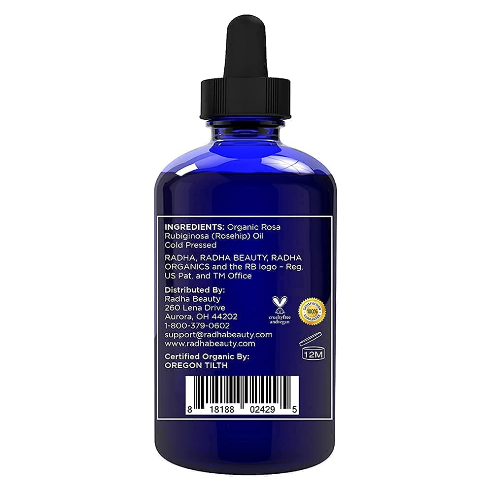 Radha Beauty aceite de rosa mosqueta, nutrición capilar para brillo