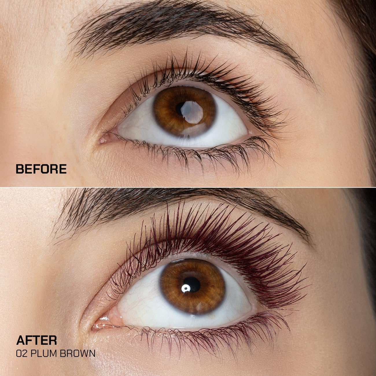 Radiant Professional Lengthening Mascara wand close-up showing precise silicone bristles.