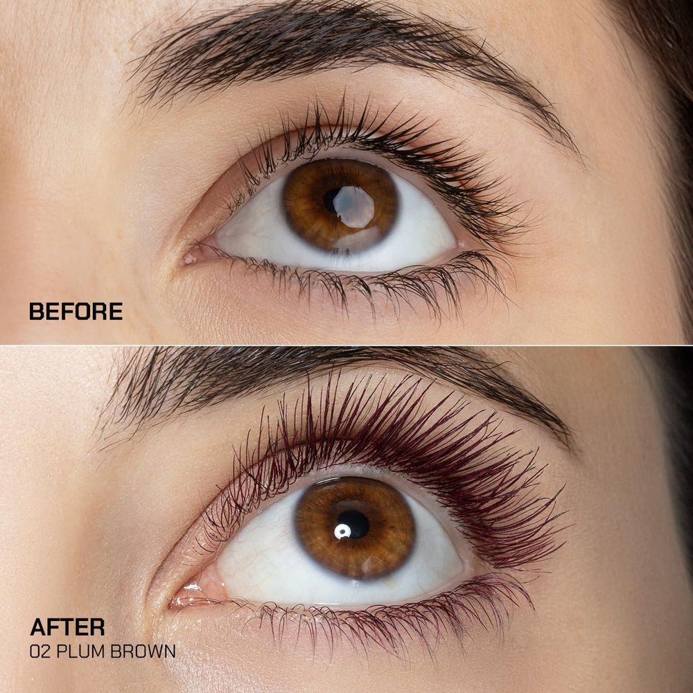 Radiant Professional Lengthening Mascara wand close-up showing precise silicone bristles.