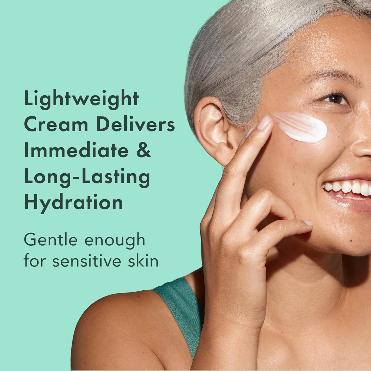 Rael crema facial textura ligera se absorbe rápido para uso diario.