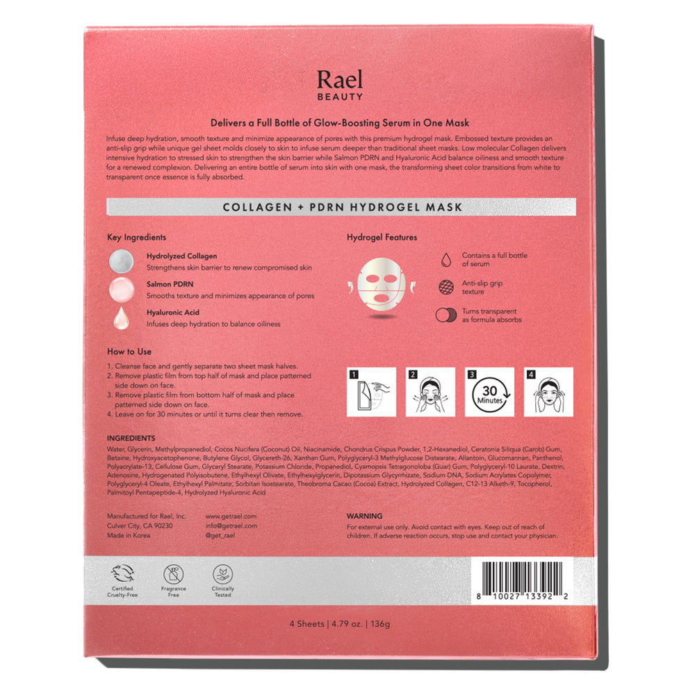 Rael Face Mask refina la textura y poros para un aspecto uniforme.