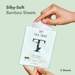 Rael mascarilla arbol del te bambu en aplicacion suave.