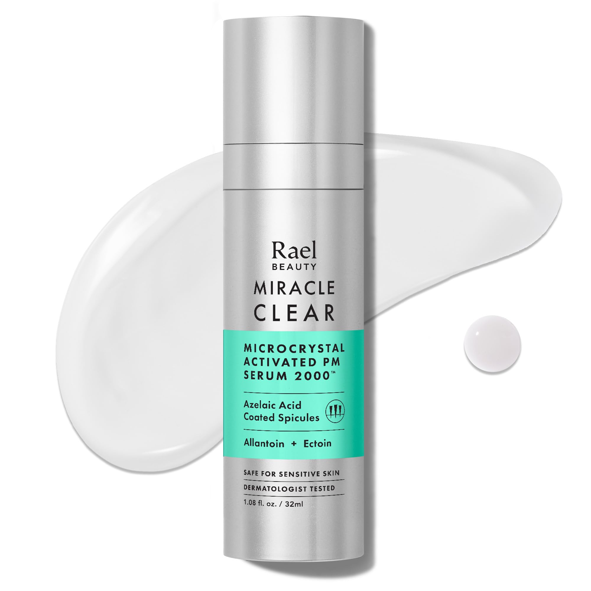 Rael Microcrystal Serum nocturno: poros obstruidos se ven más limpios y la textura se siente suave.