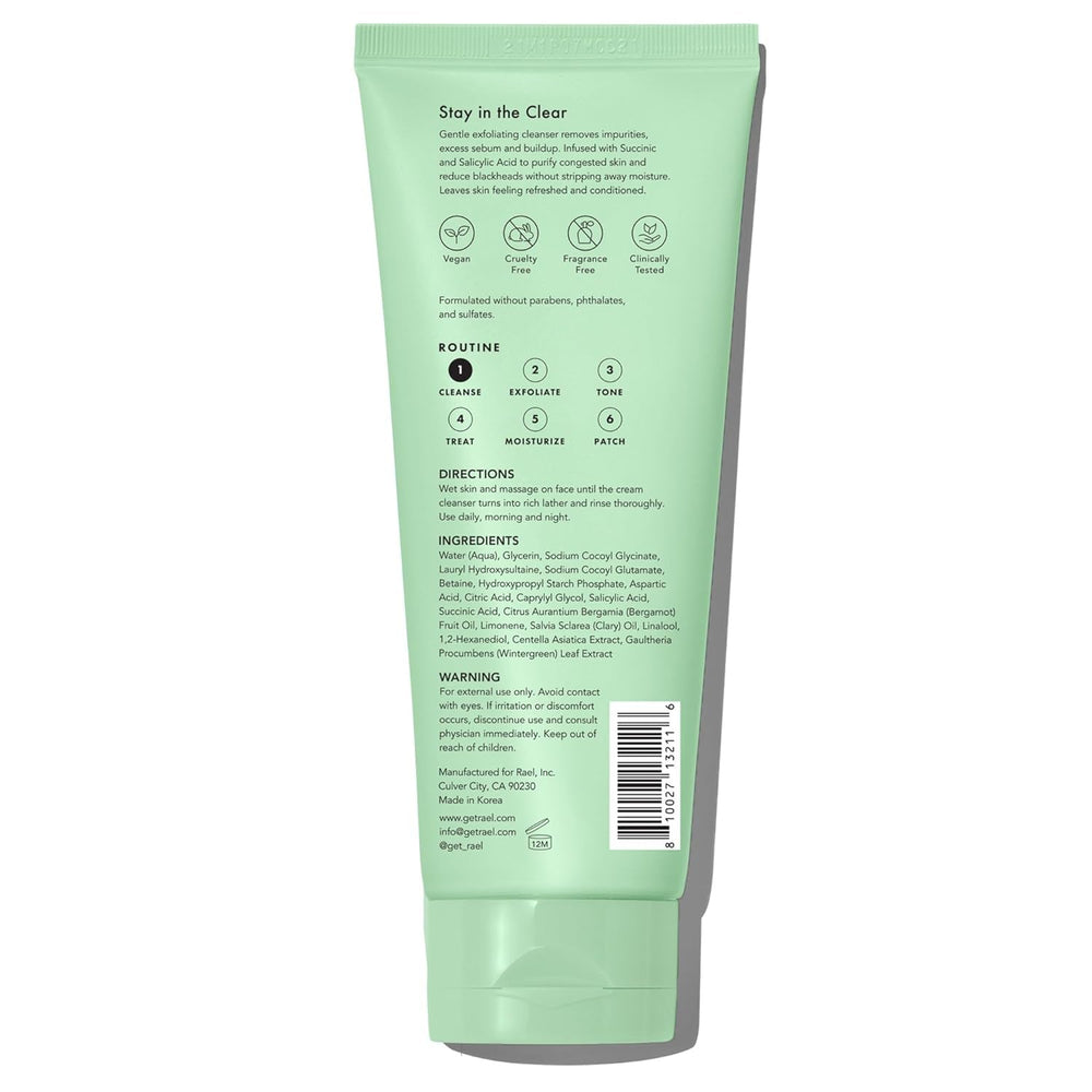 Rael Miracle Clear: aplicación suave con la palma de la mano para mayor control.