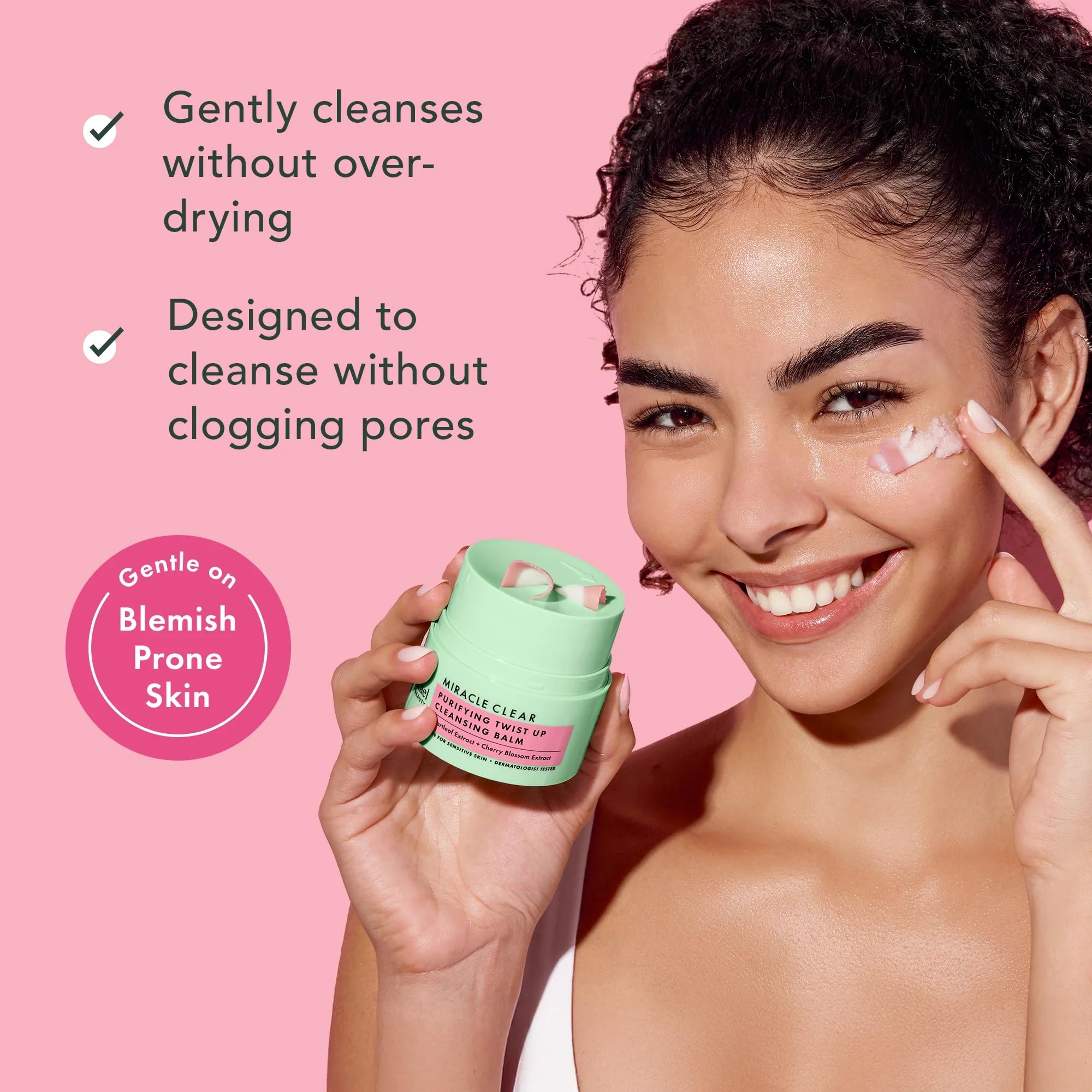 Rael Miracle Clear cleanser twist-up design enables precise dosing for routines.