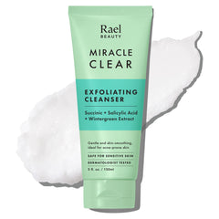 Rael Miracle Clear: limpiador de rostro en espuma para poros limpios.