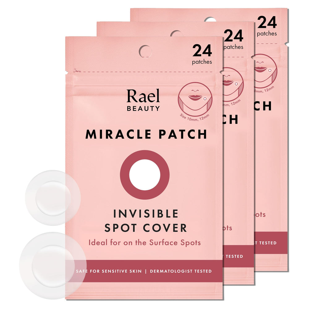 Rael parche para acné de 10 mm, transparente para uso discreto y seguro.