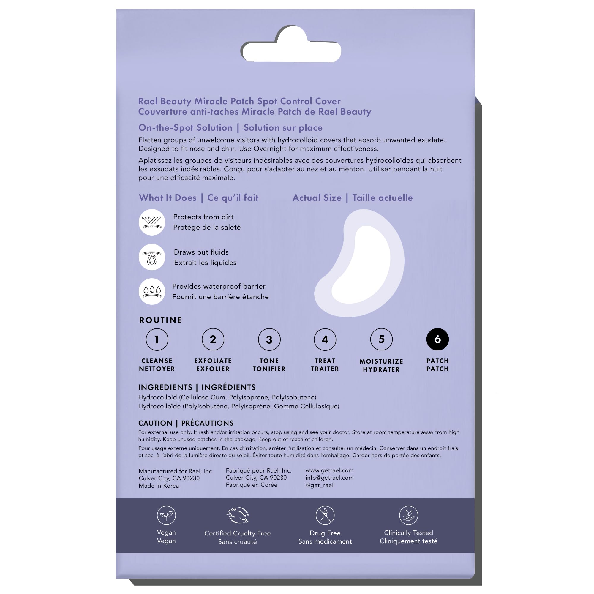 Rael Pimple Patches worn for 24 hours supports flexible use.