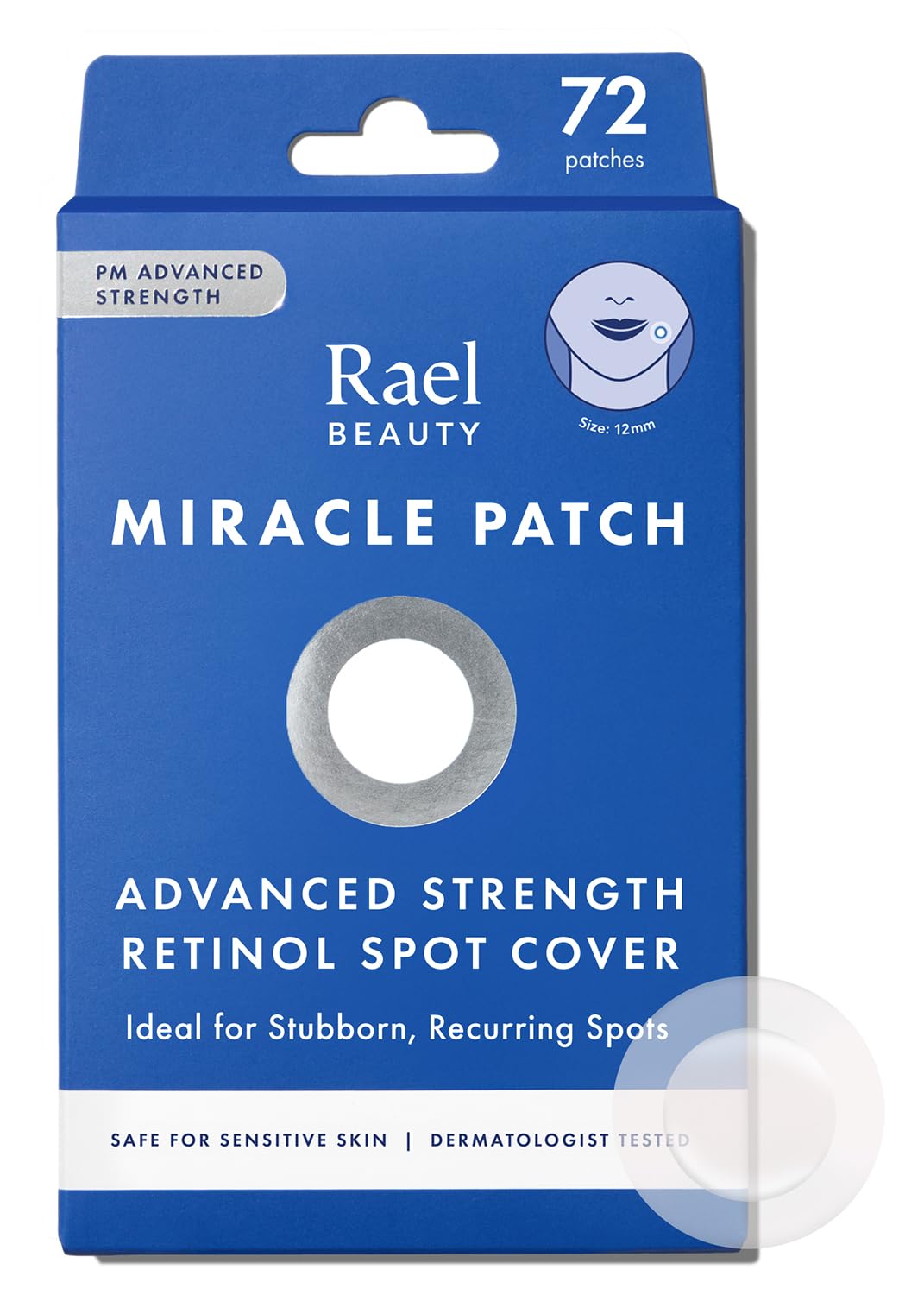 Rael pimple patches on face show hydrocolloid absorption overnight.