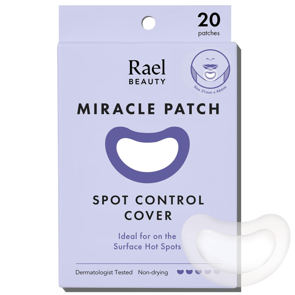 Rael Pimple Patches packaging showcases travel-friendly acne care kit.