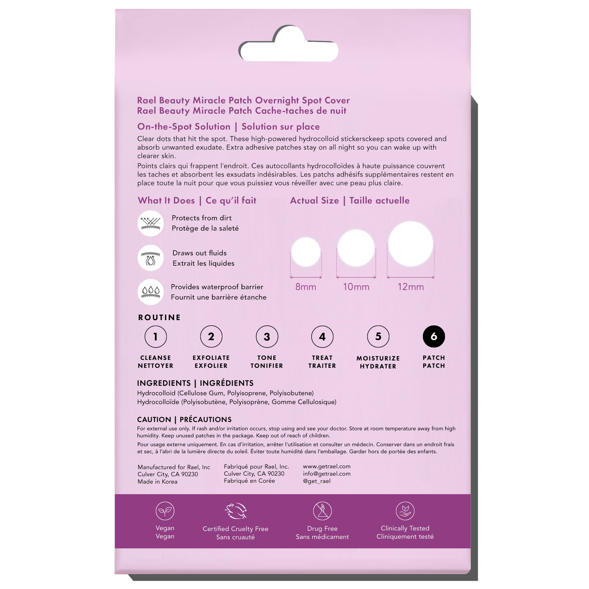 Rael surface-protecting patch shields blemishes from irritants overnight