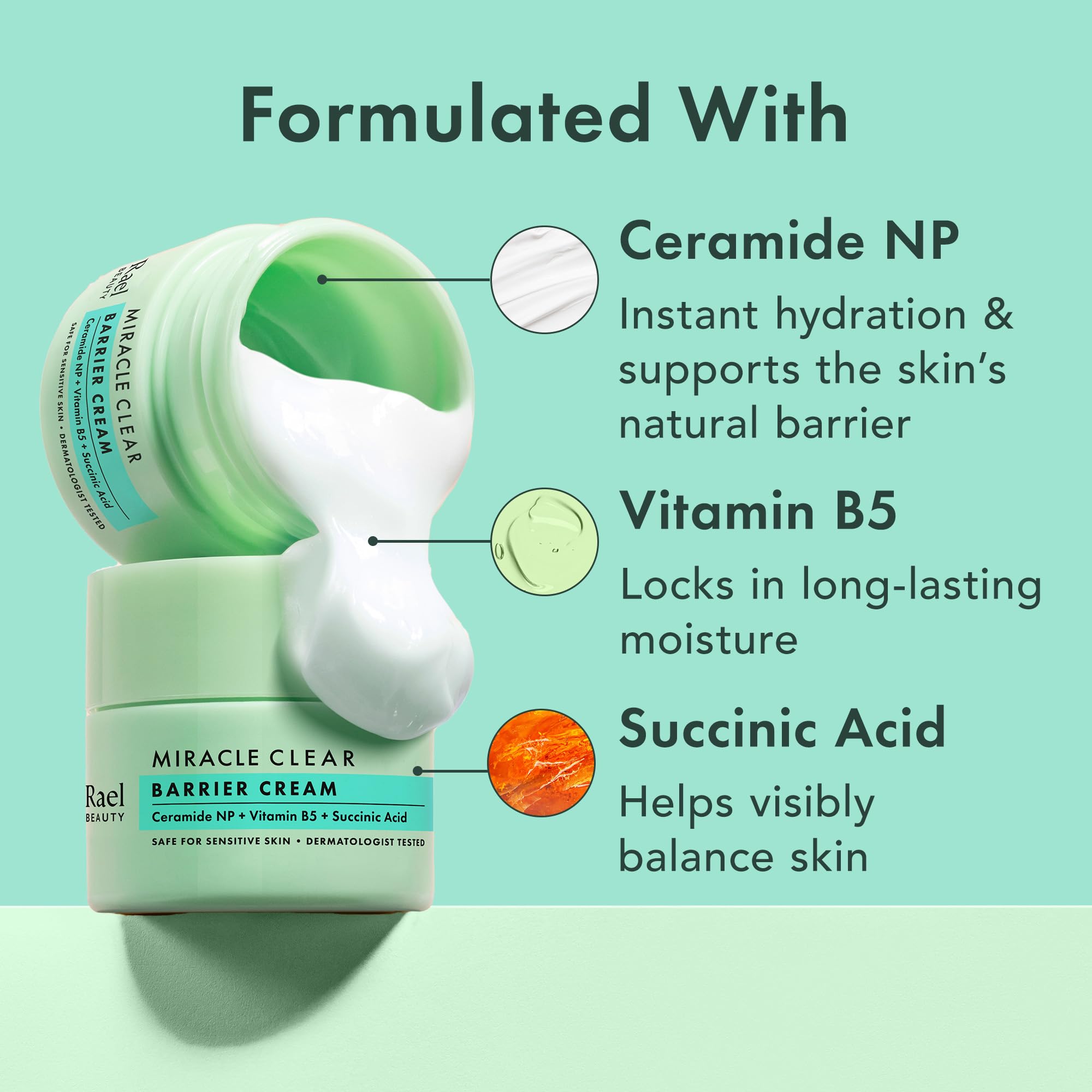 Rael vitamina B5 hidrata y retiene la humedad de la piel.