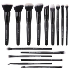 Raffaello 15-piece makeup brush set with soft synthetic bristles for even foundation and powder application.