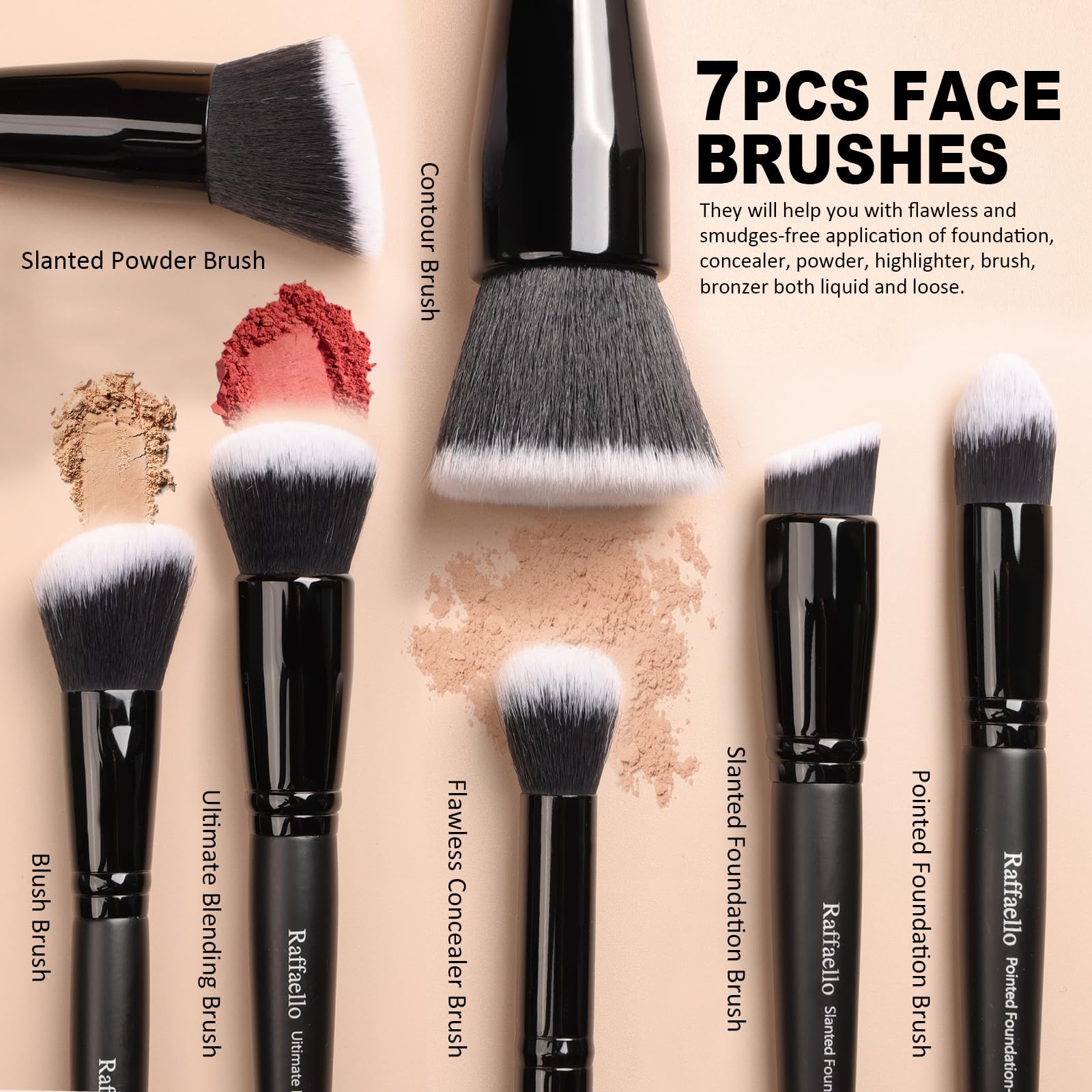 Raffaello eye brushes offer professional-grade blending and precise eye makeup application.