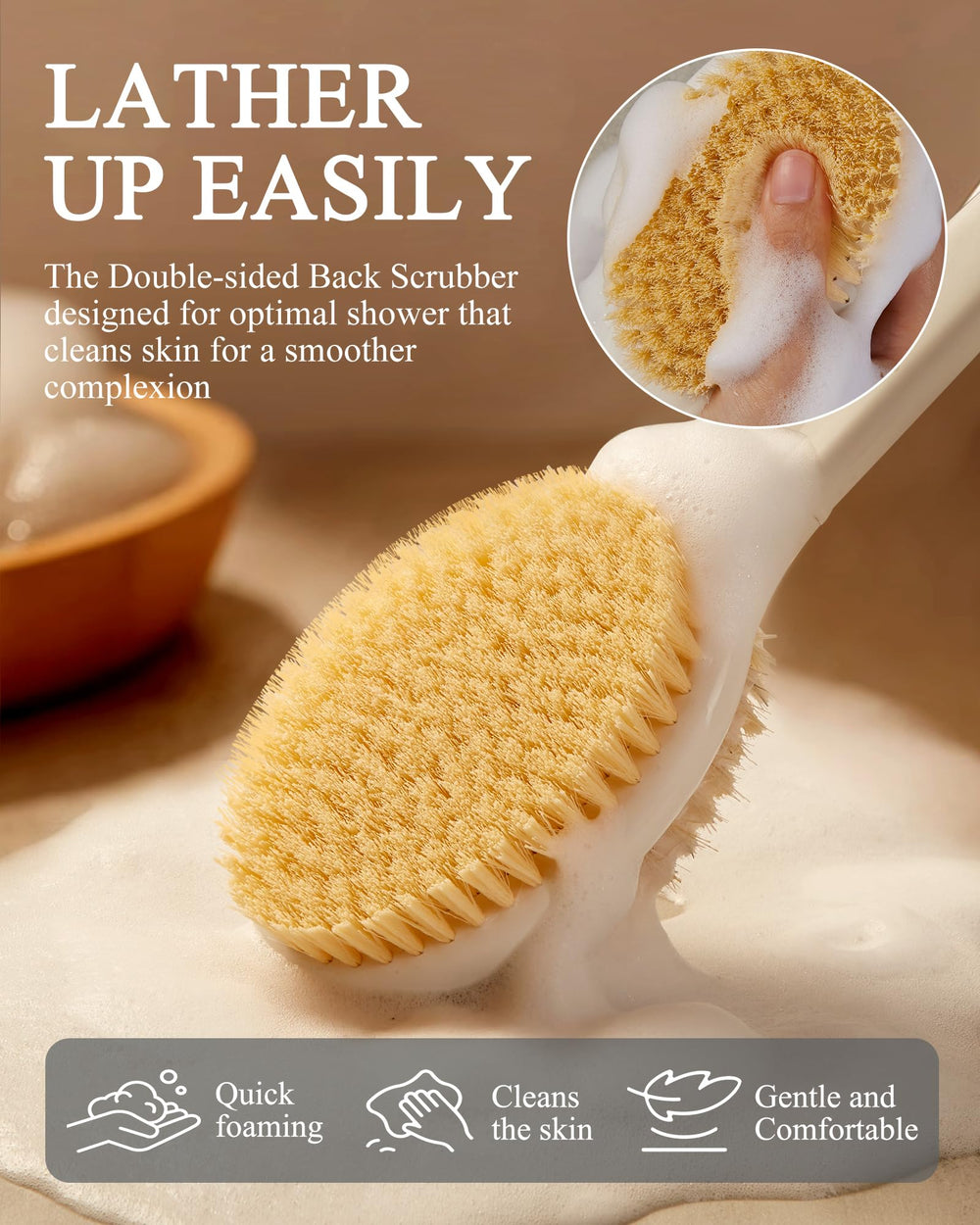Rafow mango largo 18.1 pulgadas facilita cubrir espalda y piernas.
