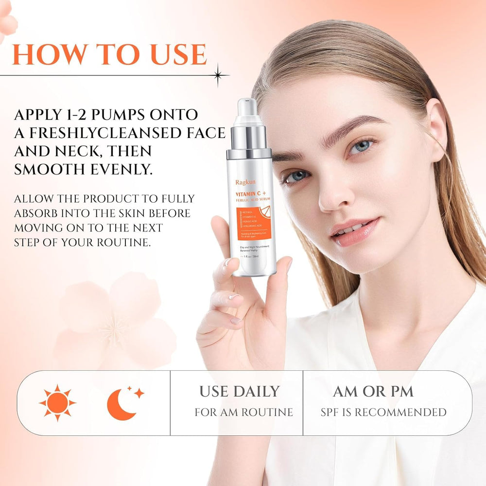 Ragkun Serum Vitamina C de textura ligera y absorción rápida.