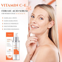 Ragkun Serum Vitamina C aplicado en dedo para absorción suave.