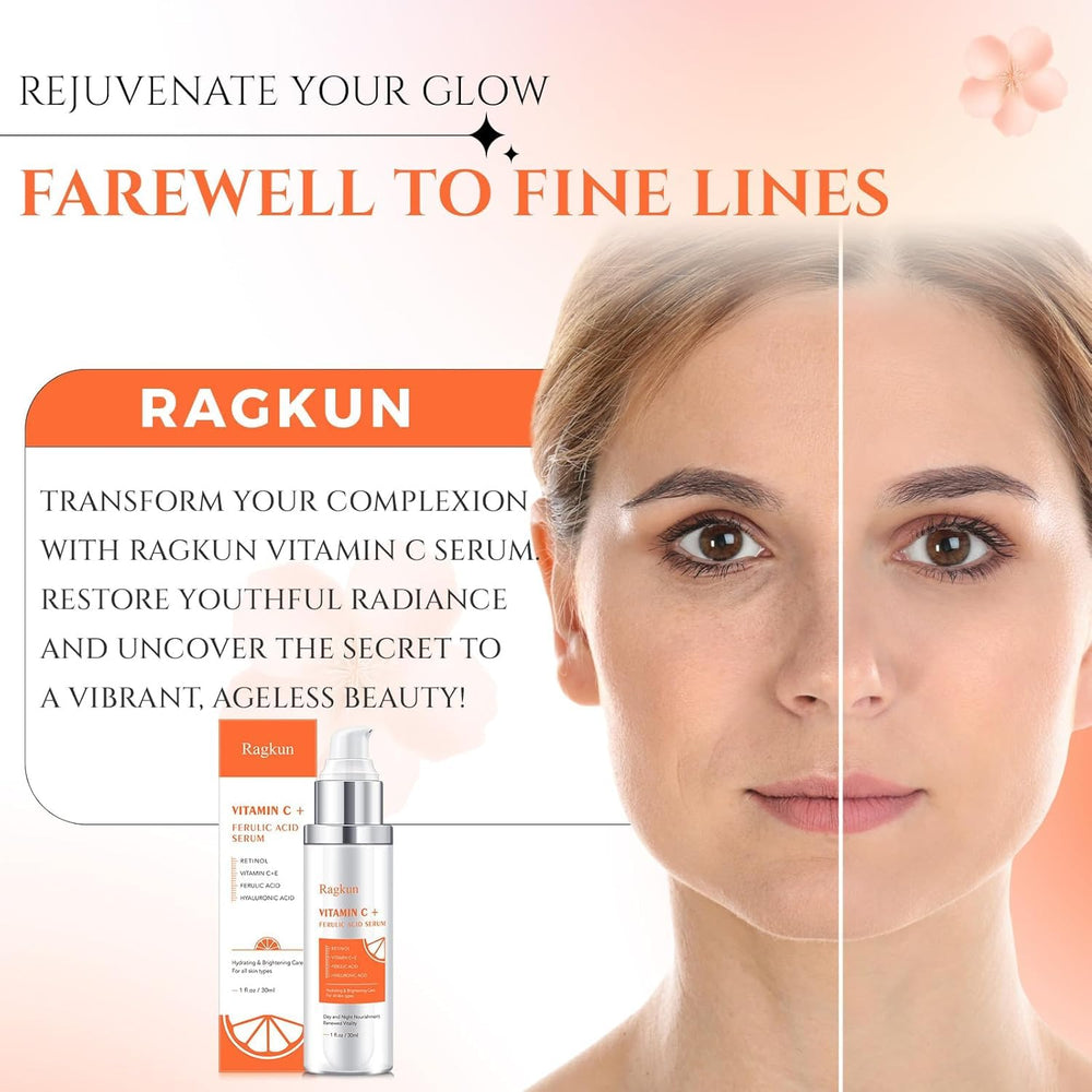 Ragkun Vitamina C: ingredientes clave para revitalizar la piel.