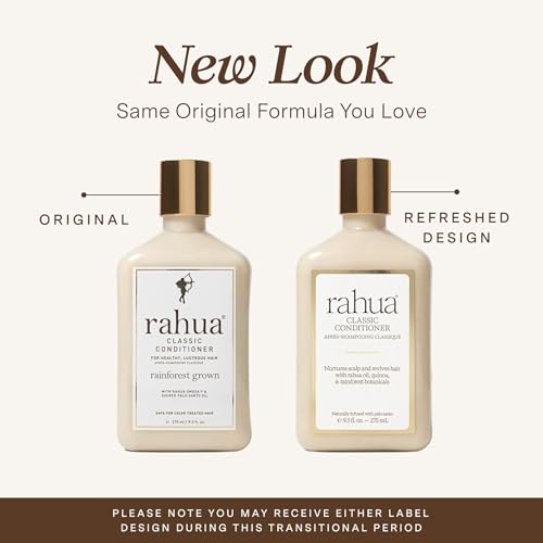 Close-up of Rahua Classic Conditioner ingredients highlighting quinoa and aloe