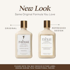 Close-up of Rahua Classic Conditioner ingredients highlighting quinoa and aloe