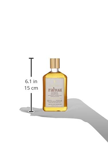 Eco-friendly Rahua packaging highlights sustainable beauty and rainforest sourcing.