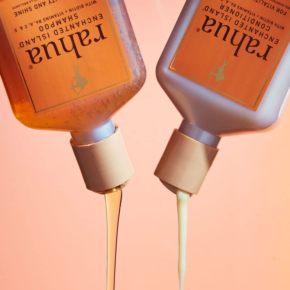 Dispenser action of Rahua Enchanted Island Conditioner promotes controlled usage