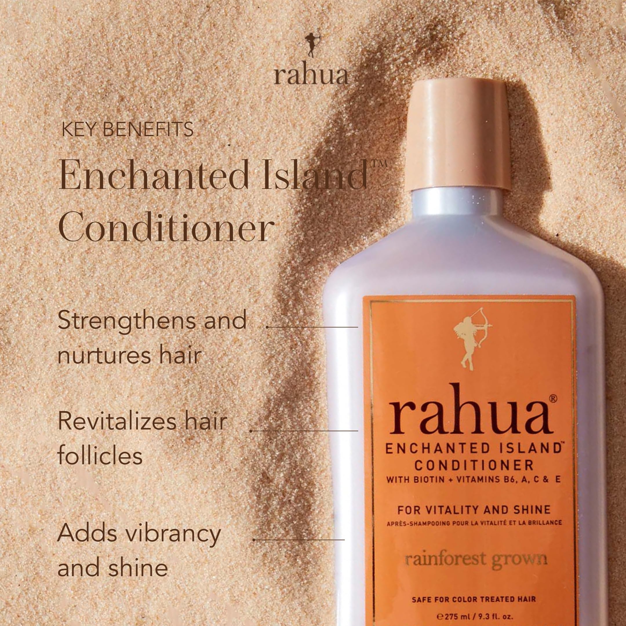 Rahua Enchanted Island Conditioner pour demonstrates smooth application and detangling