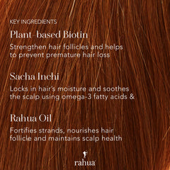 Rahua Enchanted Island Shampoo guava coconut scent evokes tropical refreshment.