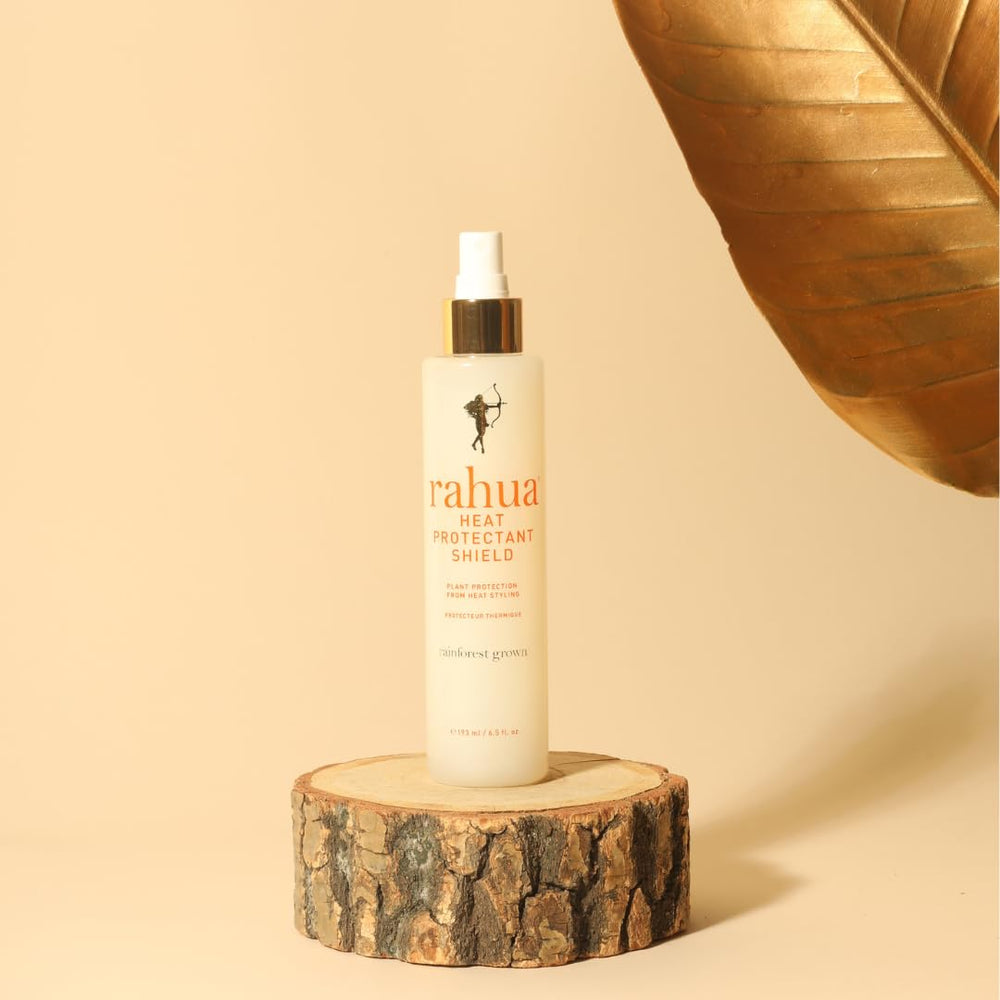Rahua hibiscus oil boosts moisture and radiance in the shield formula.