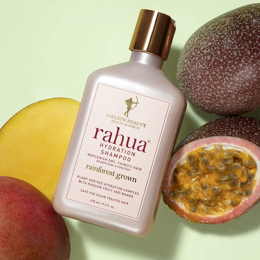 Rahua Hydration Shampoo using lather to cleanse scalp gently