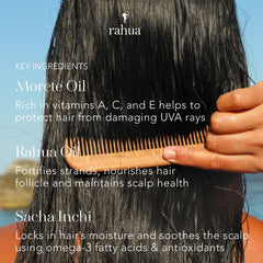 Rahua Vegan Leave-In Spray bottle for daily conditioning and frizz control.