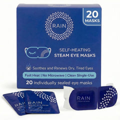 Rain mascarilla ocular autocalentante se activa al abrir, proporcionando calor inmediato.