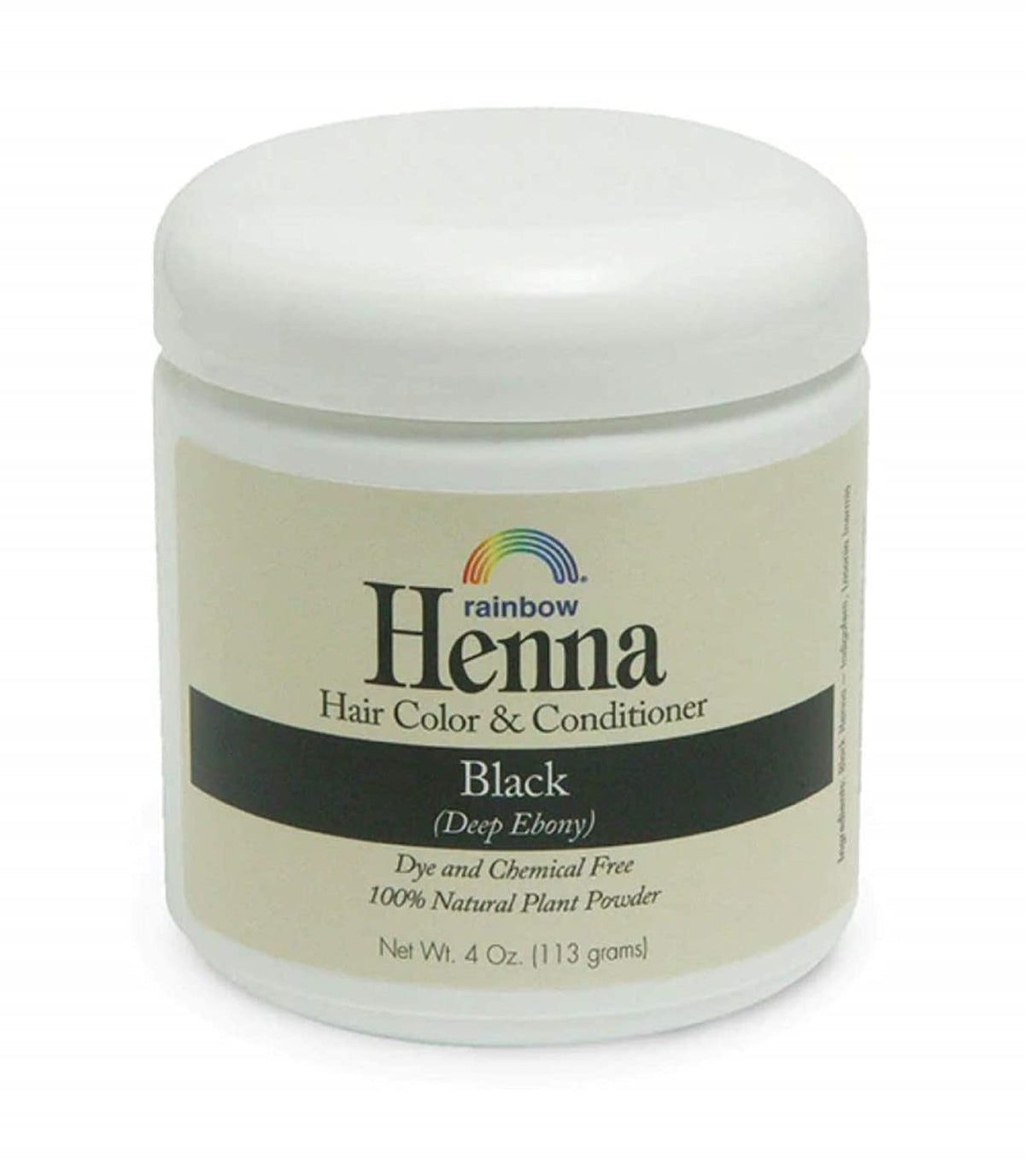 Rainbow Research Henna Hair Color Persian Black Deep Ebony bottle for lasting shade