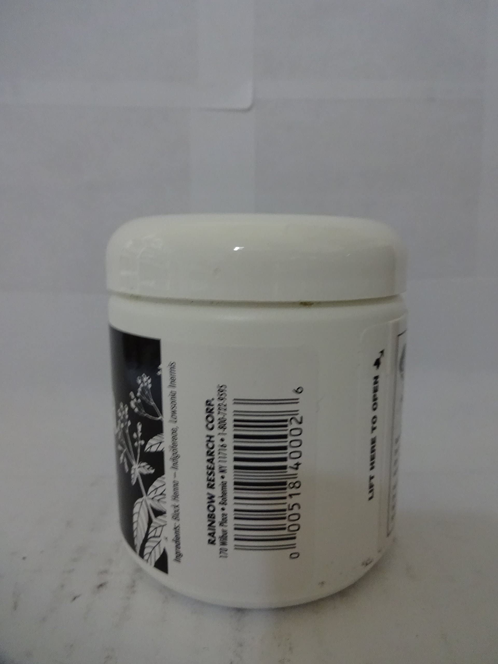 Rainbow Research Henna Hair Color Persian Black Deep Ebony swatch showing finish