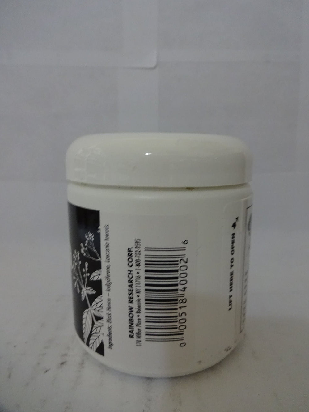 Rainbow Research Henna Hair Color Persian Black Deep Ebony swatch showing finish