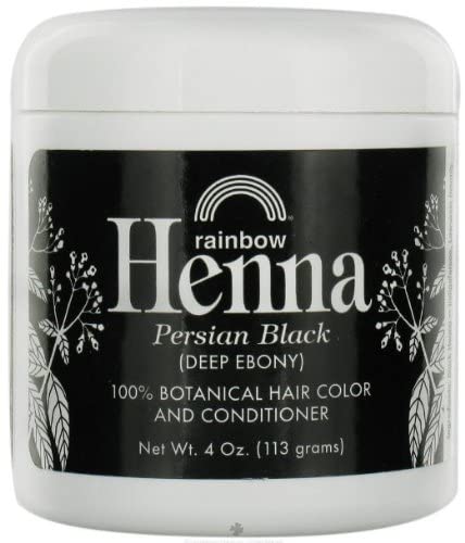 Rainbow Research Henna Hair Color Persian Black Deep Ebony finished look on hair