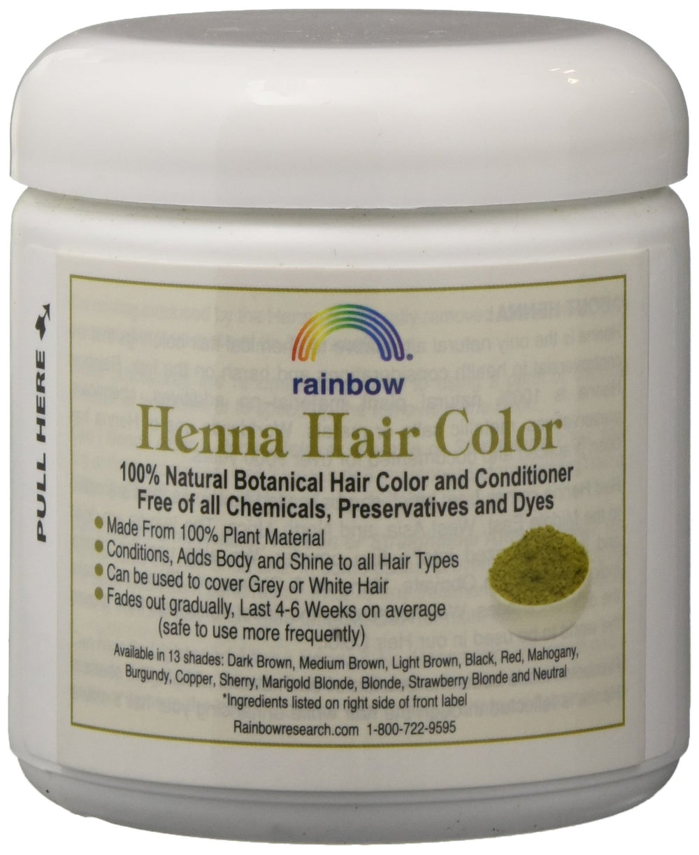 Rainbow Henna Persian Dark Brown hair color pack, convenient two-pack for home touch-ups.