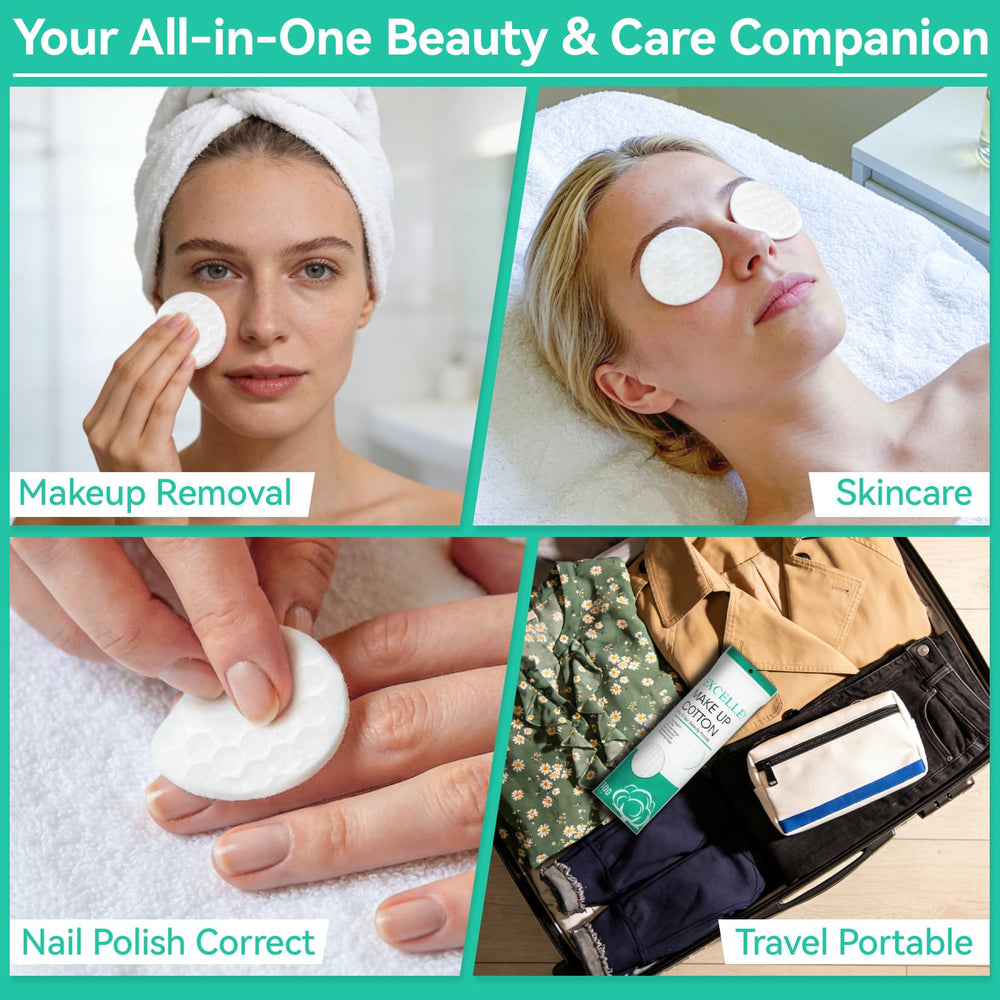 RAINFLOW multi-purpose cotton rounds for nail polish removal and toner