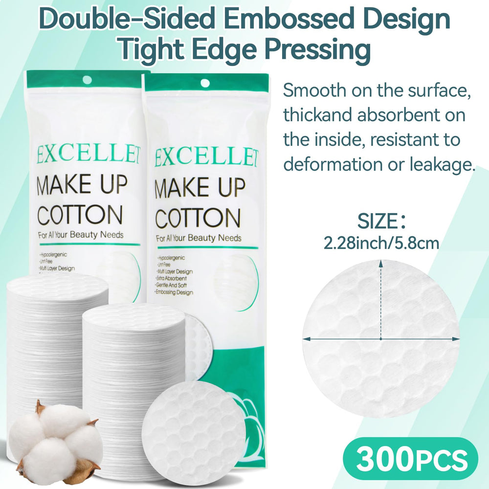 RAINFLOW soft lint-free cotton pads for face skin-friendly cleansing