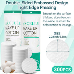 RAINFLOW soft lint-free cotton pads for face skin-friendly cleansing